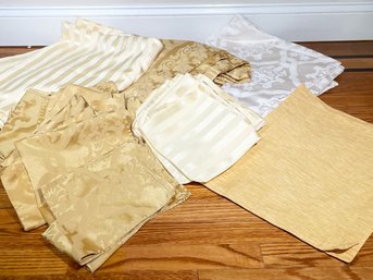 White And Gold Linens And Placemats