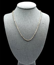 Vintage Italian Sterling Silver Twisted Chain Necklace