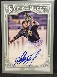 2013 Topps Gypsy Queen Starling Marte Autographed Card - K