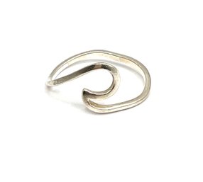 Vintage Sterling Silver Swirl Ring, Size 4.5
