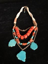 Turquoise Glass Necklace