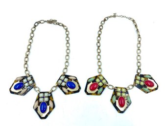 Pairing Of Matching Statement Necklaces - 2 Color Choices