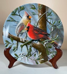 Knowles 'Encyclopedia Britannica Birds Of Your Garden' Collector Plate #11168K, The Cardinal By Kevin Daniel