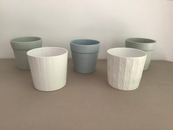 Small Planter Lot Of 5