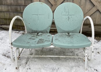 Vintage Steel Swing/Glider Loveseat