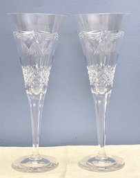 Waterford Crystal Millenium Series Five Toast's- PEACE Fluted Champagne Pair- Lot 5