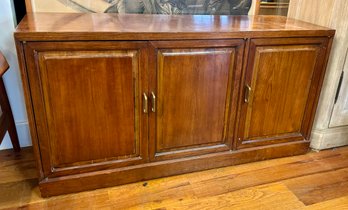 A Vintage Three Door Low Cabinet / Server With Shelves 2 Of 2