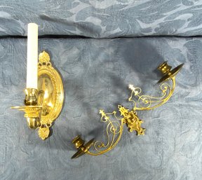 Wired Wall Sconce &  Double Arm Candle Wall Bracket