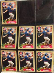 (7) Of Each 1987 Topps Rafael Palmeiro & Dave Magadan Future Stars Rookie Cards - K