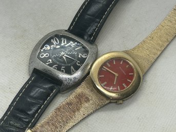 Vintage Men's PEUGEOT And 14K GOLD FILLED BULOVA ACCUTRON Wristwatches