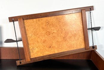 RARE Vintage Danish Modern Ebony, Teak, Rosewood & Burl Cocktail Serving Tray