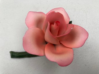 Porcelain Pink Rose By Napoleon Italy