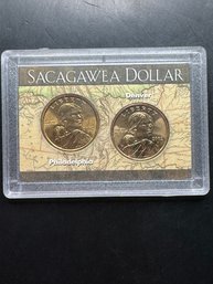 2002 Philadelphia And Denver Sacagawea Dollar Coins