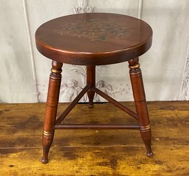 Vintage Hitchcock Stenciled 3 Legged Short Stool