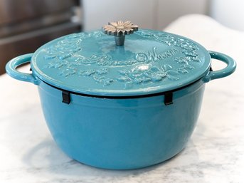 An Enameled Cast Iron Dutch Oven By The Pioneer Woman - Two Handles Included!