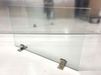 Custom Beveled Glass Fire Place Screen - 49.25 X 30.5