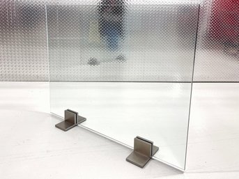 Custom Glass Fire Place Screen -  40.5 X 33