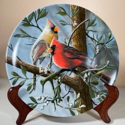 Knowles 'Encyclopedia Britannica Birds Of Your Garden' Collector Plate #12118K, The Cardinal By Kevin Daniel