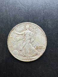 1942-D Walking Liberty Silver Half Dollar