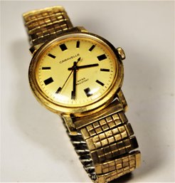 Vintage Gold Filled Men's Wristwatch Watch By Caravelle