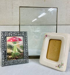 3 Nice And Fun Frames Outside Dimensions Metal 4x5 Ceramic 3.5x 4.5 And A 7x9