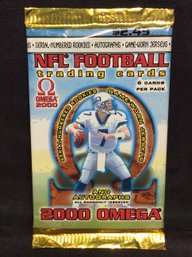 2000 Omega NFL Football Sealed Foil Pack - Possible Tom Brady Rookie - K