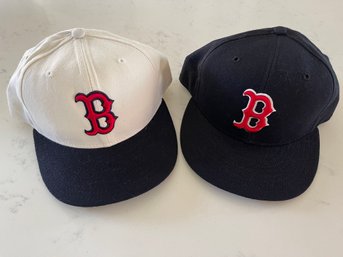 NWOT Lot Of 2 (1-NEW ERA 100 Wool PRO MODEL, 1-new Era 59Fifty) Boston Red Sox Hats-both 7-1/4