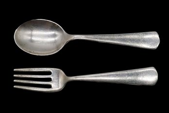 Baby Sterling Silver Set Spoon And Fork Hallmarked - 33 Grams