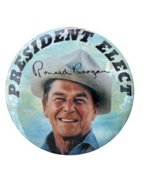 President Elect Ronald Regan Pin