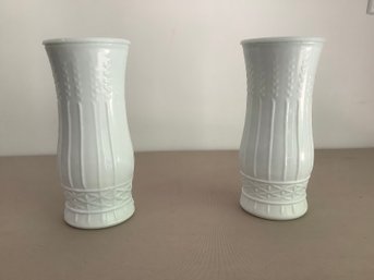 Pair Of White Vases