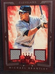 2015 Panini Diamond Kings Michael Brantley Dual Jersey Relic Card 74/99 - K