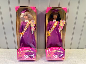 Two 1997 Graduation Barbies, Sealed