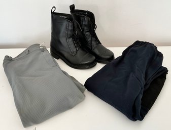 Riding Lot ~ Dansko Boots, Grey Riding Pants & Fleece Ring Pants