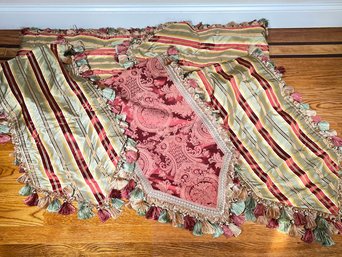 An Assortment Of Opulent Table Runners With Tassels