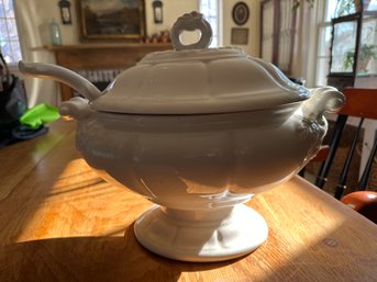 3 Pc.  Large  Red Cliff Ironstone  Vintage Soup Tureen