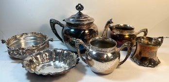 Beautiful Lot Of Silver Plate Tableware