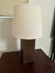 Brown Leather Table Lamp