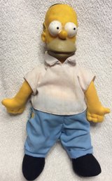 1990 Vinyl Homer Simpson Plush Doll 11' Tall