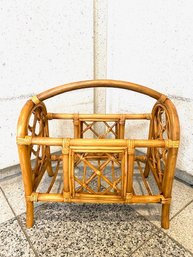 Vintage Bamboo Magazine Rack