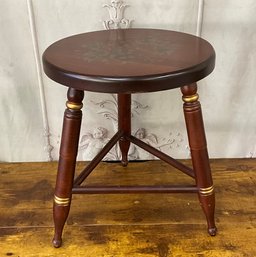 Vintage Hitchcock Stenciled 3 Legged Short Stool