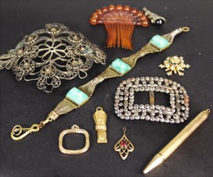 Lot Victorian And Antique Silver And Misc. Jewelry