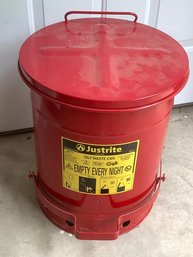 Justrite 10 Gallon Oily Waste Can