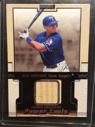 2002 Fleer Flair Power Tools Alex Rodriguez Bat Relic Card - K