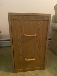 2 Drawer Wooden Filing Cabinet