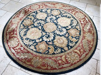 A Round Wool Rug