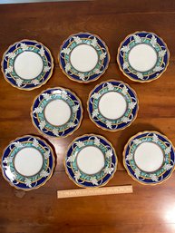 8 Salad Plates Sberna Deruta Dipinto A Mano Italian Hand Painted 8'