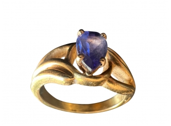 14 K Gold Ring With Tanzanite Stone