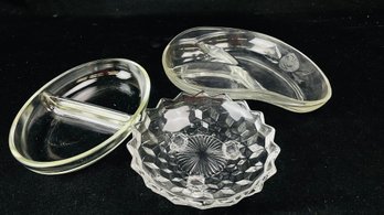 Glass Candy Dish Lot