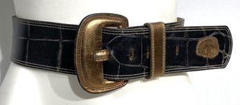 A CARLOS FALCHI Leather Belt  37' Long