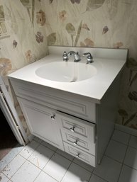 Complete Bathroom (Sink Vanity, Stand Up Shower, Toilet, Towel Rack)